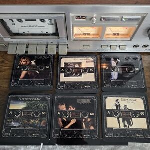 Fleetwood Mac & Stevie Nicks Cassette  Tape Coasters -set of 6- Classic Rock